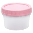 thumbnail image 1 of Reusable Freezer Storage Containers with Twist Top Lids,BPA Free,Plastic Food Storage Containers for Leftover Lunch Fruit Salad Oats, Small Soup Container,Microwave Safe(Pink 120ml), 1 of 9