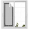 thumbnail image 1 of Reusable Frosted Window Coverings, Gray Geometric Window Privacy Film Frosted, Black Greek Key Design Abstract Modern Art Sun Blocking Windows Stickers for Kitchen Front Door, 23.6 x 59 Inches, 1 of 9