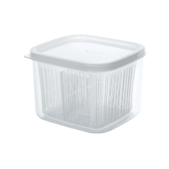 Reusable Fruit Storage Container with Removable Drain Basket, Ideal for Fridge, Perfect for Berries and Other Fruits, Durable Food Storage Box, 1 Pcs, 5.0x4.5x3.7"