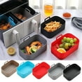 thumbnail image 1 of Reusable Fryer Pot Liners, Silicone Fryer Basket Liners for Air Fryer Accessories, Nonstick Fryer Pot Liners for Cooking Chicken, Fish, Vegetables, Replacement for Parchment Liners, 1 of 4