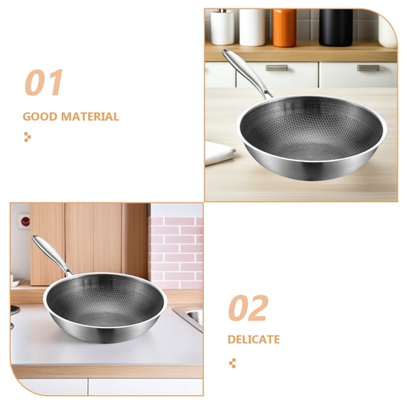 Fring Panfunction Non-Stick Multi-Function Reusable Frying Wok Pan with Handle for Home ...