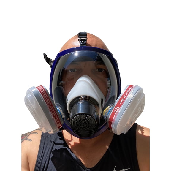 Reusable Full Face Cover, Gas Face Mask Paint Face Cover for Painting , Machine Polishing