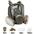thumbnail image 1 of Reusable Full Face Mask with Filter Box, 1 Set 17-in-1 Anti Gas & Dust Resistant Full Face Mask, Anti-fog Full Face Mask for Painting, Chemicals Safety Construction Gear, Respirator, Woodworking, 1 of 9