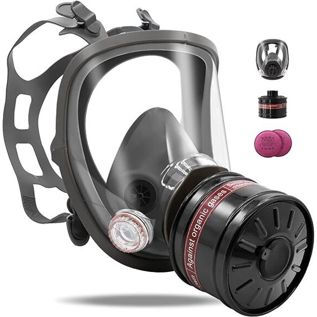 Reusable Full Face Respirator, Cover Organic Respirator Mask with 40 mm