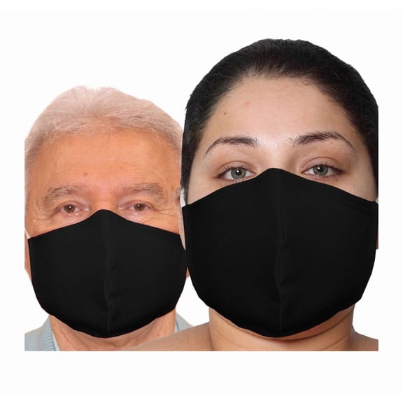 Reusable Fully Lined Cotton Black Face Mask 168M2181