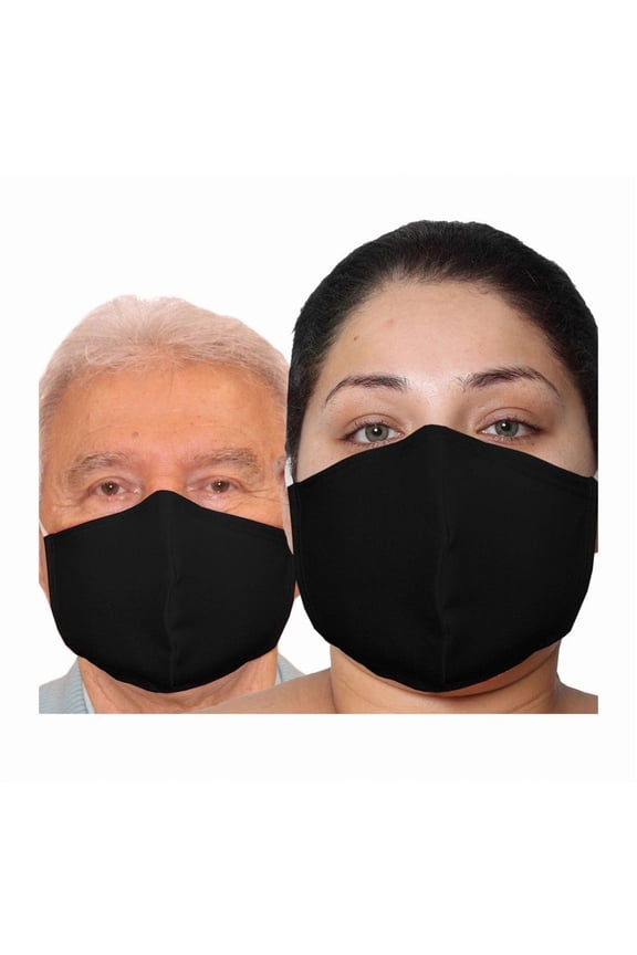 Reusable Fully Lined Cotton Black Face Mask 168M2181