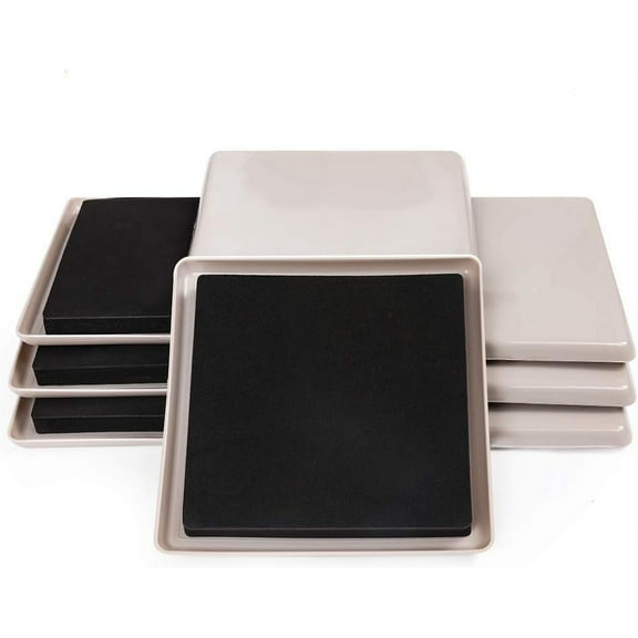 Reusable Furniture Sliders for Easy Moving, Heavy Duty Furniture Movers with Premium Plastic and Durable EVA Foam, Slide & Hide Design for Furniture Protection, 8 Pieces for