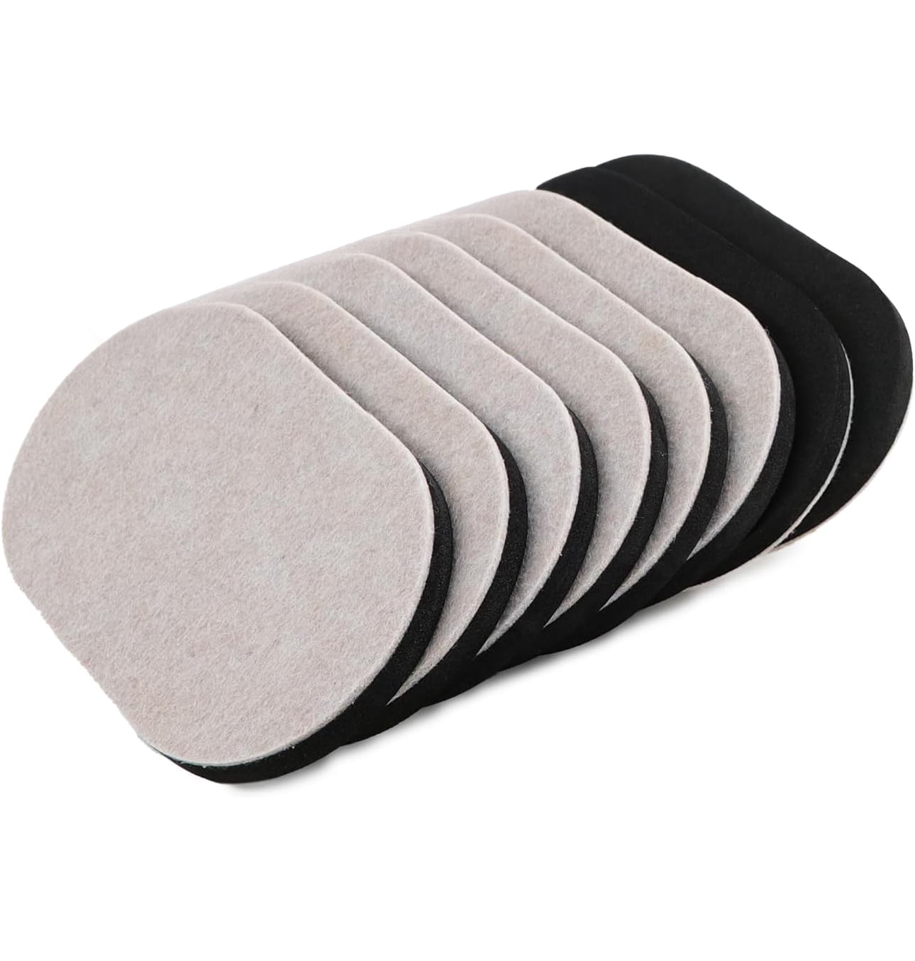 Reusable Furniture Sliders for Hardwood Floors 8 Pack Rectangle Felt and EVA Foam Moving Pads for Hard Surfaces 3.5 in x 6 in Beige
