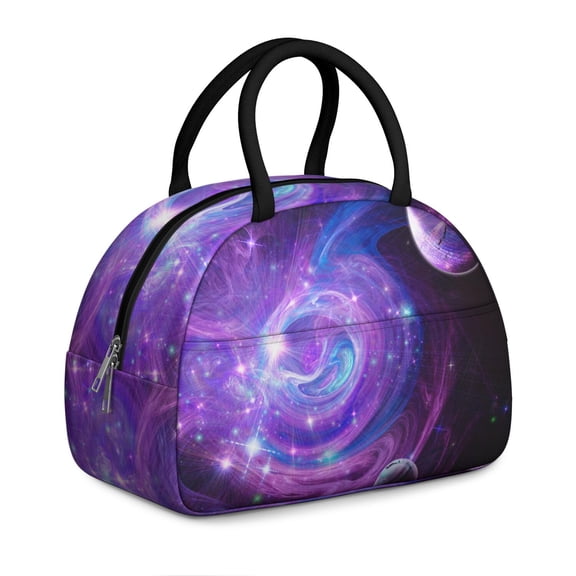Reusable Galaxy Lnsulated Lunch Bag for Women & Men - Leakproof Water-Resistant Cooler Tote, Large Capacity for Work,Travel,Picnic,Beach & Office.