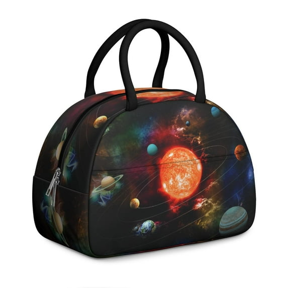 Reusable Galaxy Lnsulated Lunch Bag for Women & Men - Leakproof Water-Resistant Cooler Tote, Large Capacity for Work,Travel,Picnic,Beach & Office.
