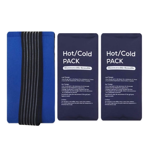 Reusable Gel Ice Pack for Knee Joint Hot Cold Therapy Compress with Elastic Strap Sports Injury Recovery