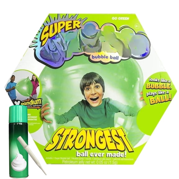 Reusable Giant Water Bubble Ball with Straw, Tear-Resistant TPR Inflatable Giant Bubble Ball, DIY Squishy Stress Relief Fidget Toy for Party Favors,Bubble Filler Material 40CM