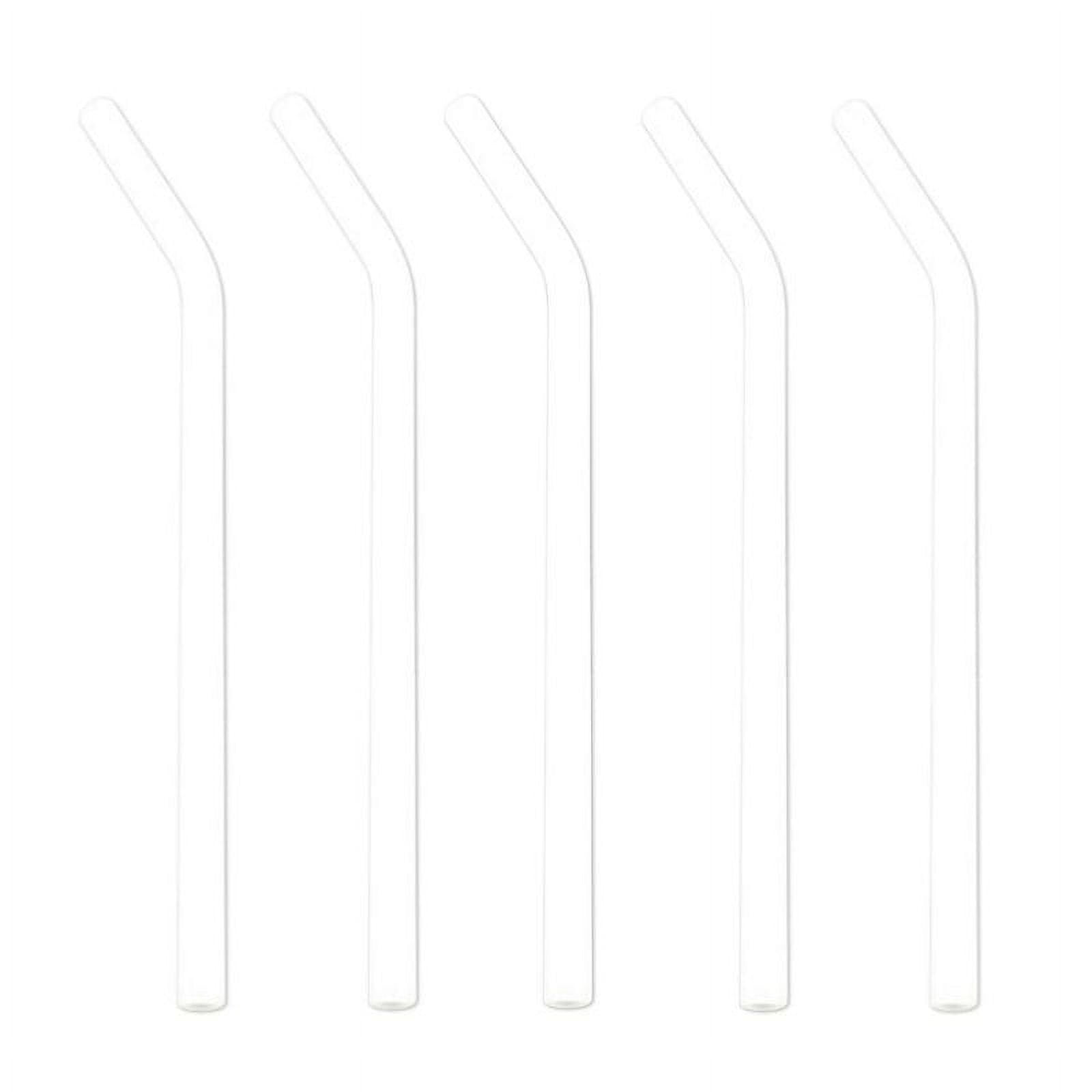 Reusable Glass Straws, 5Pcs 8mm Bent Glass Drinking Straws, Non-Toxic, BPA  Free Glass Straws for Beverages, Shakes, Milk Tea, Juices, Bright Blue