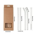 thumbnail image 1 of Reusable Glass Straws Set, Glass Straws, Glass Straws Shatter Resistant, Clear Glass Drinking Straws, Perfect for Smoothies, Milkshakes, Juice, Tea, 1 of 7