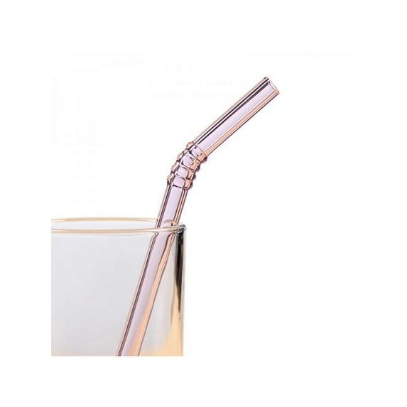 Reusable Glass Straws Set, Multiple Colored Borosilicate Glass Healthy Eco Friendly Drinking Straws