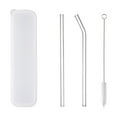 thumbnail image 1 of Reusable Glass Straws with Cleaning Brush, Borosilicate Drinking Straws for Hot Cold Drinks(Clear-B), 1 of 6