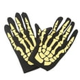 thumbnail image 1 of Reusable Gloves Halloween Bone Skeleton Goth Racing Full Gloves, 1 of 9