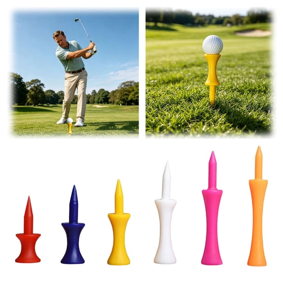 Reusable Golf Step Tees Durable PP Golf Tees for Practice Training Adjustable Height Winter Golf Tees