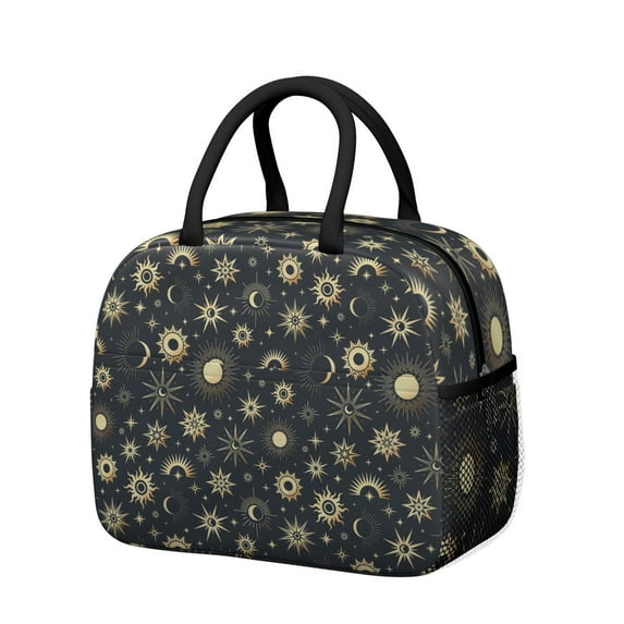Reusable Goth Lnsulated Lunch Bag for Women & Men-Leakproof Water-Resistant Cooler Tote,Large Capacity(10.6x8.7x6.3in)for Work,Office,Travel,Picnic,Beach.