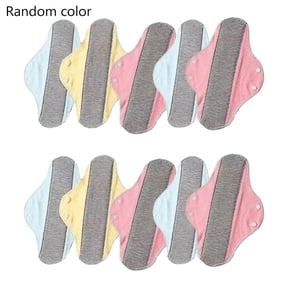 Reusable Graphene Cotton Sanitary Pads 10-Pack Leak-Proof Ultra-Thin Breathable For Moderate Flow