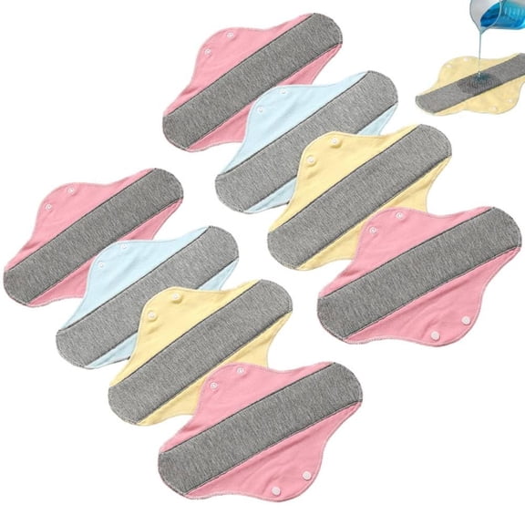 Reusable Graphene Incontinence Pads, Reusable Leak-Proof & Waterproof Washable Incontinence Pads for Elderly Care & Mobility Support, Feel Secure, Dry, and Comfortable (8PCS) - 8PCS