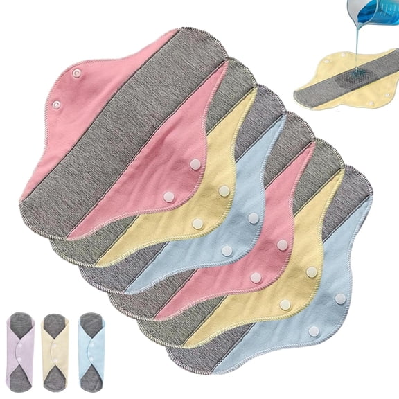 Reusable Graphene Incontinence Pads for Women and Elderly, Washable Leakproof Menstrual Cloth Pads for Heavy Flow, Postpartum Pads for Mobility Support
