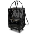 thumbnail image 1 of Pasman Large Black Foldable Rolling Grocery Bag with 5 Wheels, 120L Fabric Shopping Tote, 1 of 10