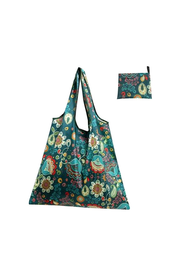 Reusable Grocery Bag Under $5! Xqxayjr Reusable Grocery Shopping Bag, Foldable Nylon Tote Bag with Pouch, Large Capacity Eco-Friendly Market Bag for Daily Use and Travel