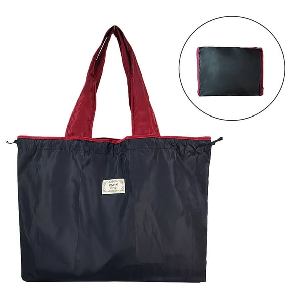 Reusable Grocery Bag under $5! kkbbma Foldable Reusable Grocery Bag, Large Capacity Tote Bag with Drawstring, Heavy Duty Shopping Bag for Travel and Market