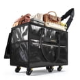 thumbnail image 1 of Reusable Grocery Bag on 6 Wheels,with Removable Baseboard,Foldable Rolling Tote,Heavy Duty Shopping Cart for Groceries,Laundry & Travel (Black, Medium-70L), 1 of 7