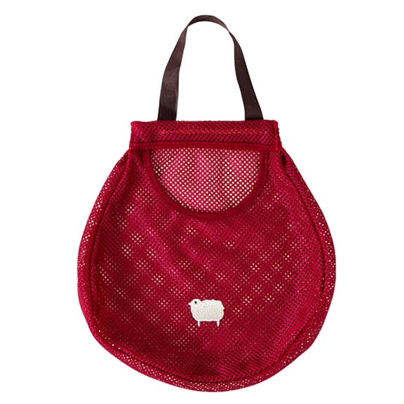 Reusable Grocery Bag Kitchen Wall-mounted Fruit and Vegetable Storage Hanging Bag Garlic Onion Hollow Mesh Bag