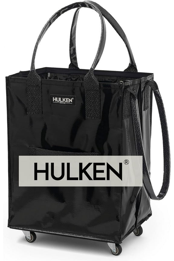 Reusable Grocery Bag On Wheels, Shopping Trolley, Rolling Tote, Zipper Closure, Lightweight, Carries Up to 66 lb, Folds Flat, Unbreakable Handles