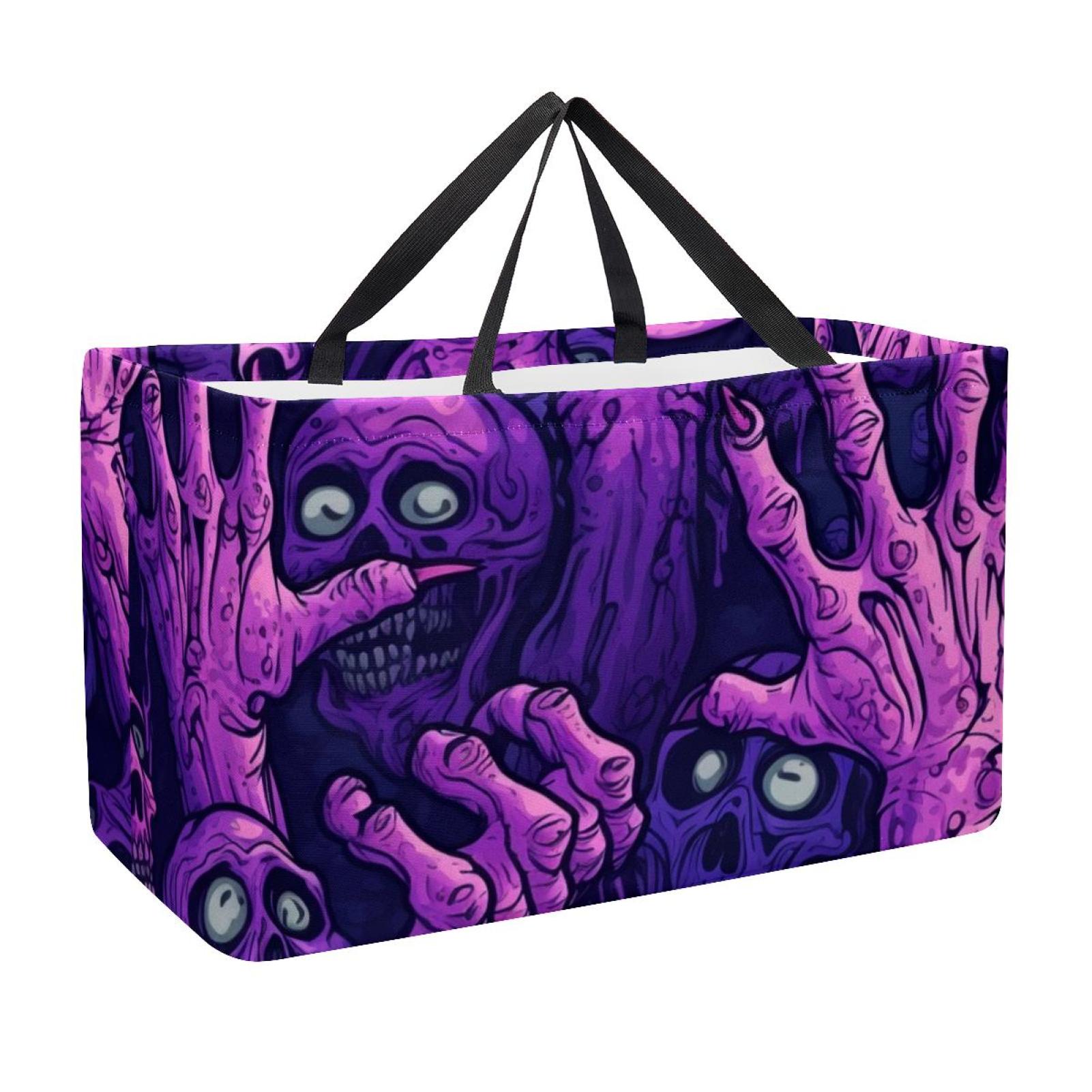 Reusable Grocery Bags Boxes Storage Basket, Halloween Zombie Hand ...