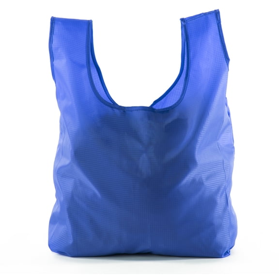 Reusable Grocery Bags | Foldable w/ Integrated String Pouch | Ripstop Nylon Tote - 3PK Royal CA2650