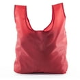 thumbnail image 1 of Reusable Grocery Bags | Foldable w/ Integrated String Pouch | Ripstop Nylon Tote - 4PK Red CA2650, 1 of 4