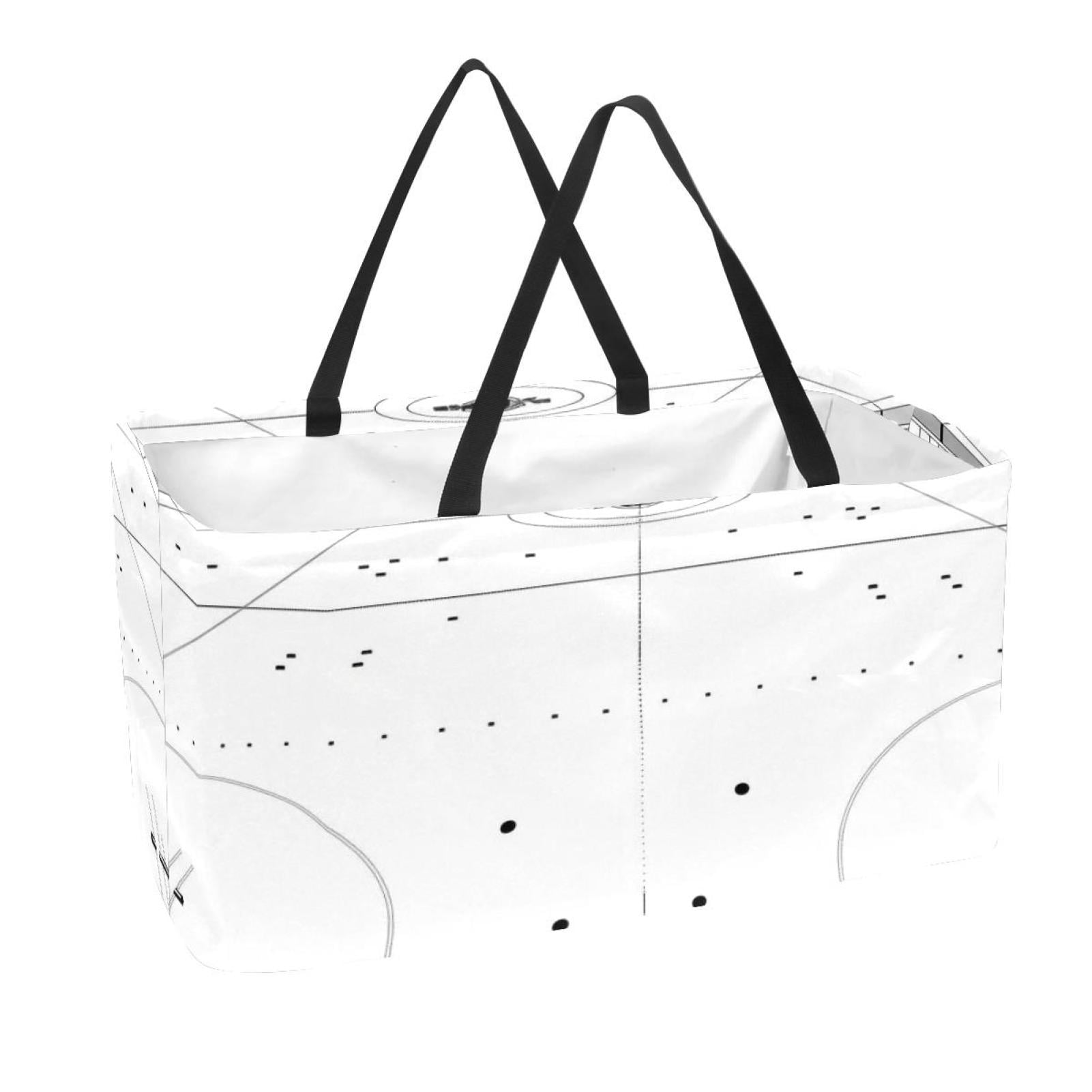 Reusable Grocery Bags, Ice Hockey Stadium Foldable Heavy Duty Tote Bag