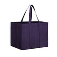 thumbnail image 1 of Reusable Grocery Bags with Long Handles, 16.1x13x10.2 Inch Multipurpose Shopping Bags for Groceries, Foldable Grocery Totes Resist Water & Stains, 1 of 6