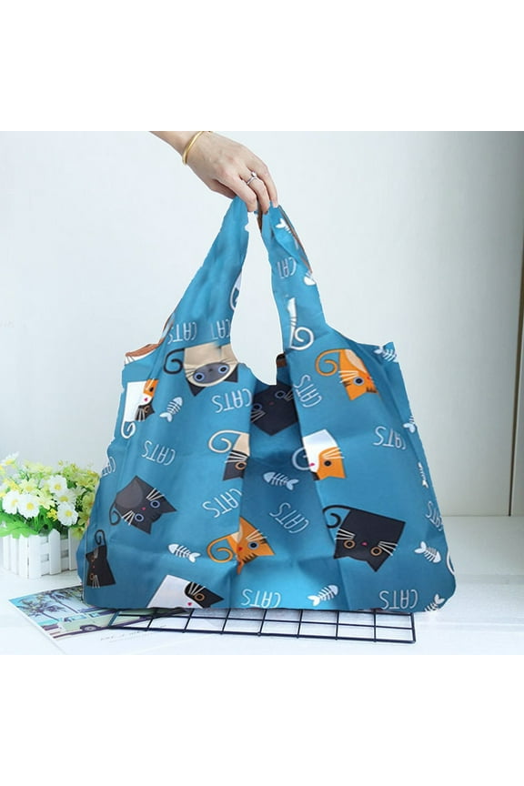 Reusable Grocery Shopping Bags - Extra Large Foldable Polyester Shopping Tote Bags - Washable Beach Bag Ripstop Nylon Tote Bags