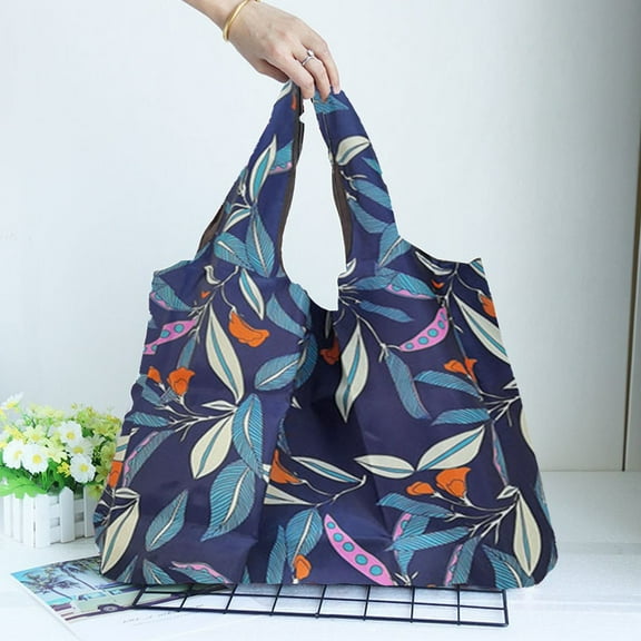 Reusable Grocery Shopping Bags - Extra Large Foldable Polyester Shopping Tote Bags - Washable Beach Bag Ripstop Nylon Tote Bags