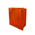 thumbnail image 1 of Reusable Grocery Shopping Bags w/ Gusset Recyclable Non-Woven Large Wide Mouth (25, Orange), 1 of 1
