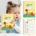 thumbnail image 1 of Reusable Grooved Handwriting Workbooks for Ages 3+, Magic Grooved Practice Copybook, Lettes Numbers Drawing Tracing, Perfect Gift for Christmas, New Year, Yellow, 1 of 5