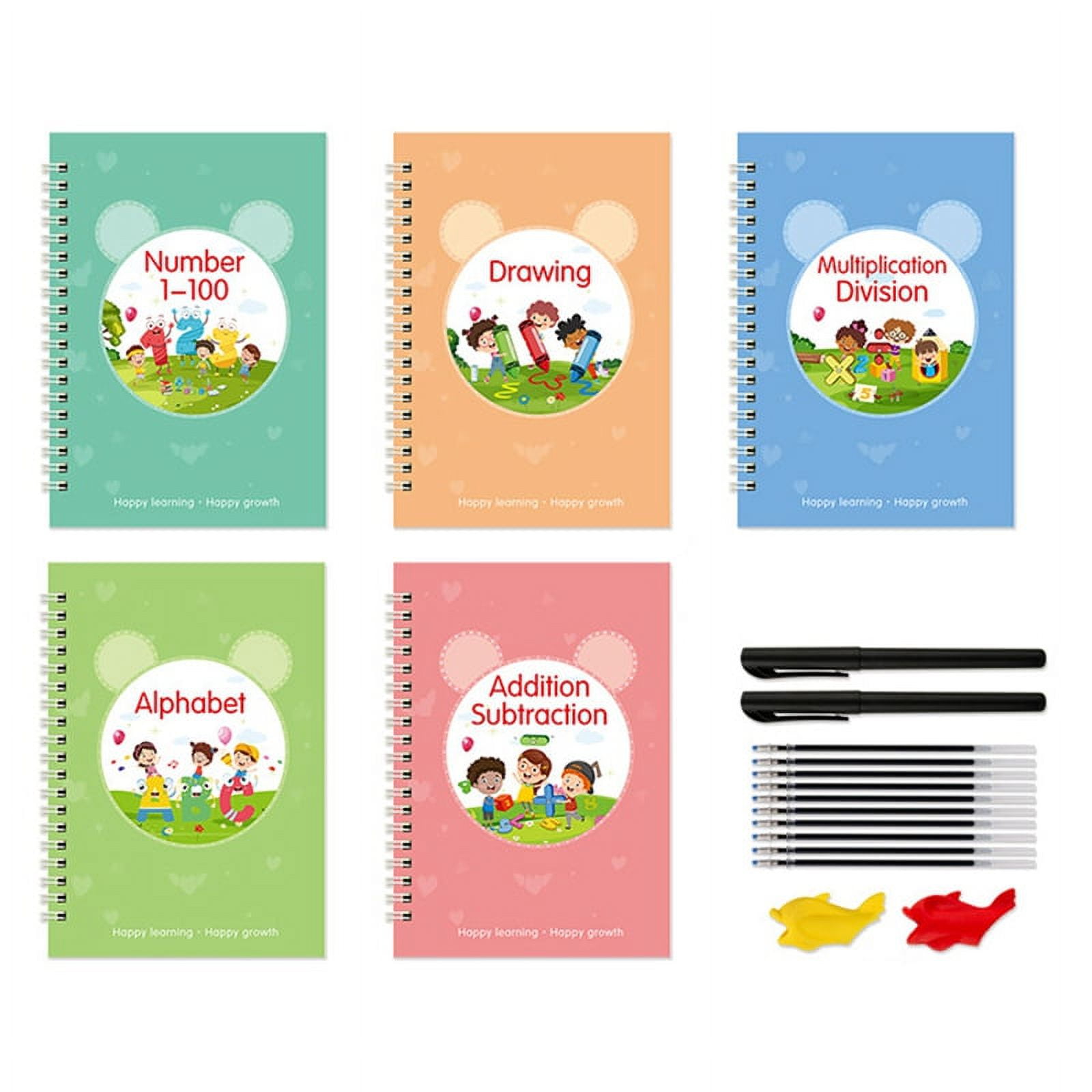 Practice Copybook English Tracing Grooves Design Kids Drawing Writing Book