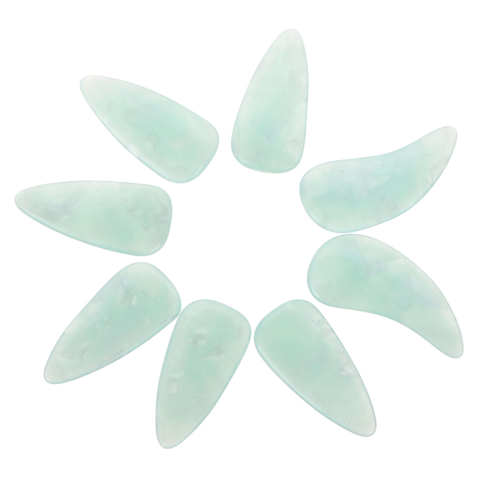 Adjustable 8pcs Guzheng Finger Picks Set Nail Protectors Cover for Students and Musicians Light Green