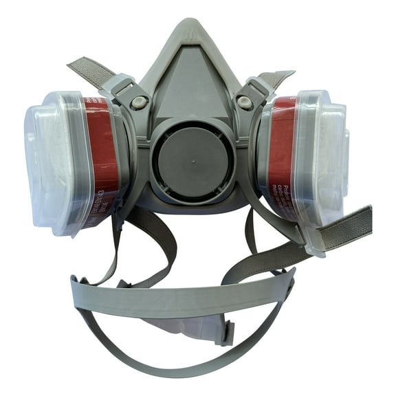 Reusable Half Face Cover, Gas Face Mask Paint Face Cover for Painting Gray Color
