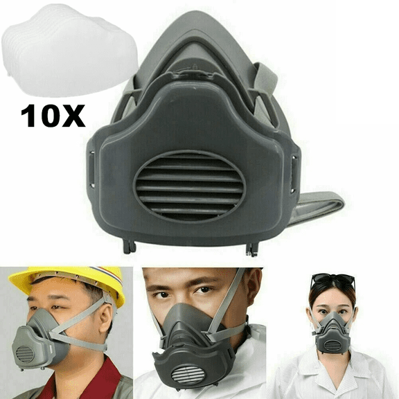 Reusable Half Face Cover Respirator Dust Mask for Woodworking Painting Welding