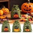 thumbnail image 1 of Reusable Halloween Drawstring Candy Gift Sacks, Portable Linen Goodie Pouches, Multipurpose Treat Bags for Halloween Party, Holiday Favors & Home Decoration, 1 of 8