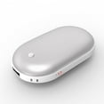 thumbnail image 1 of Reusable Hand Warmer Rechargeable, Portable Double-Sided Pocket Hand Warmer Phone Charger,Sliver, 1 of 3