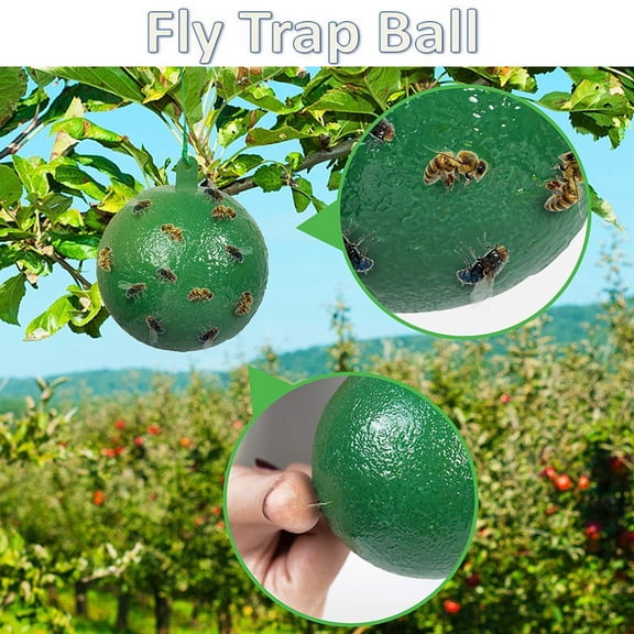 Reusable Hanging Insect Trap Ball for Outdoor and Indoor Use Effective Fruit Fly and Pest Management Solution with Easy Installation for Home Garden Farm