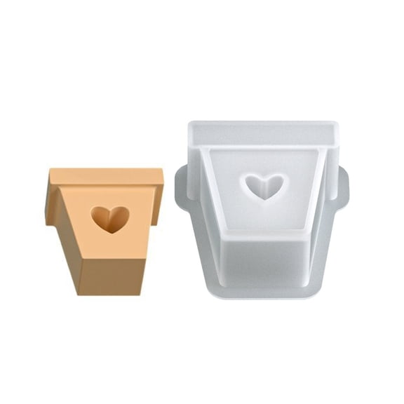 Reusable Heart-Shaped Silicone Mold, Hollow Design for Resin Cement Projects and Decorative Container Creations