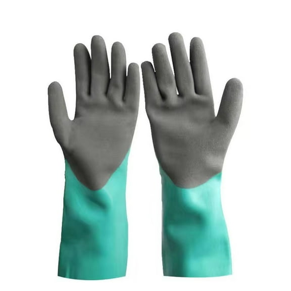 Reusable Heavy Duty Safety Work Gloves, Acid,Labor Protection Wear-Resistant,Anti-Skid And Anti Cutting Rubber Gloves ,Secure Grip